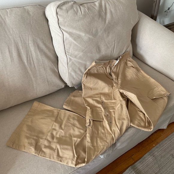 PacSun Tan Fold-Over Waist Utility Cargo Pants - Picture 4 of 8